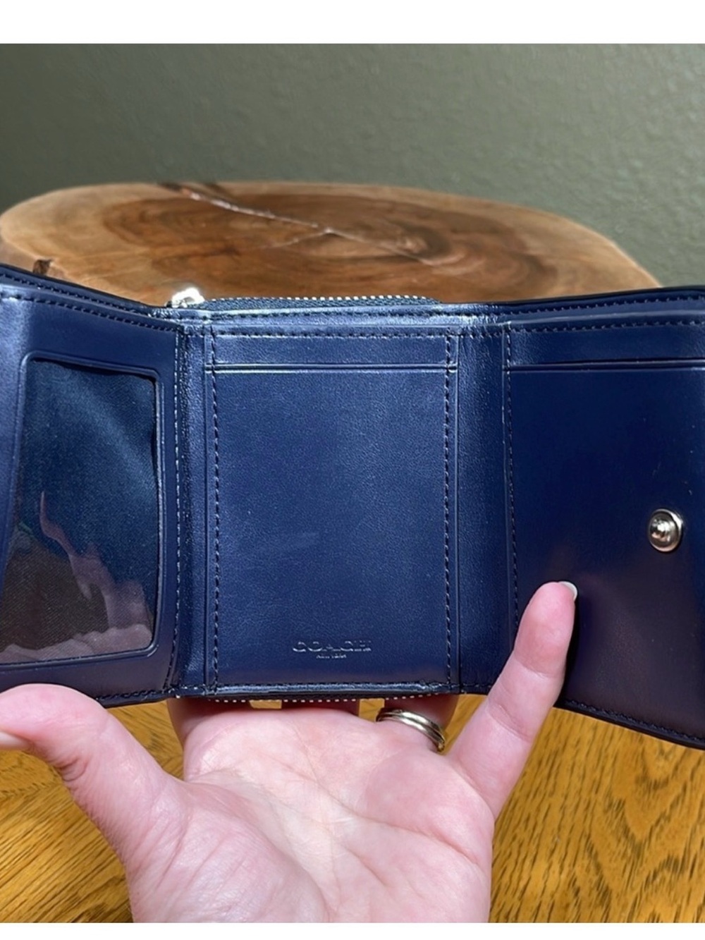 Coach Trifold Ditsy Star Wallet - Picture 6 of 8